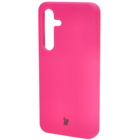 Silikonowe etui Bizon Soft Case do Galaxy S24, neonowo-różowe