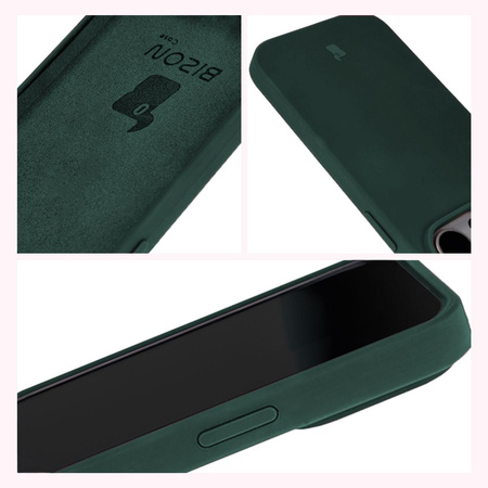 Etui silikonowe do Apple iPhone 14 Pro Bizon Soft Case, ciemnozielone