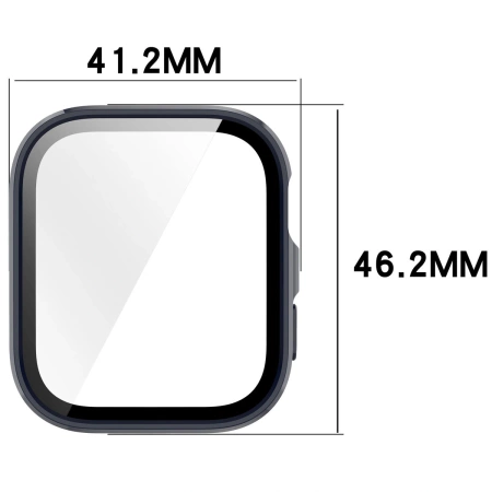 Etui ze szkłem do zegarka Bizon Case+Glass Watch do Huawei Watch Fit 4, niebieskie