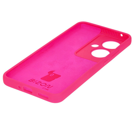 Silikonowe etui Bizon Soft Case do Oppo Reno11 F 5G, neonowo-różowe