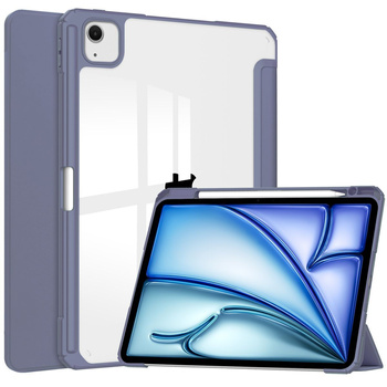 Etui Bizon Case Tab Clear Matt do iPad Air 13" 2024, lawendowe