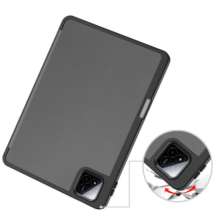 Etui z klapką Bizon Case Tab Lizard do Xiaomi Pad 7 / 7 Pro, szare