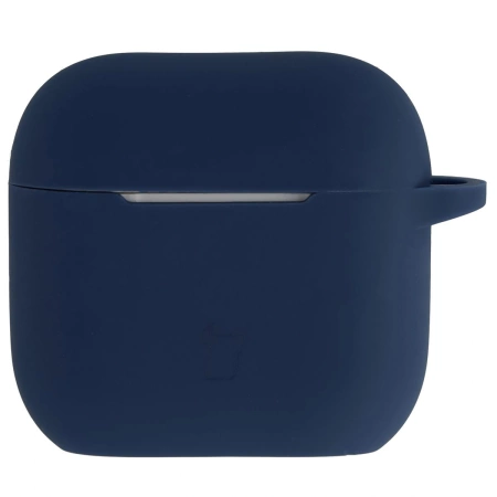 Silikonowe etui z karabińczykiem Bizon Case Headphone Silicone do AirPods 4, granatowe