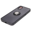 Etui z uchwytem na palec Bizon Case Hybrid Ring do Galaxy Xcover7, przydymione z czarną ramką