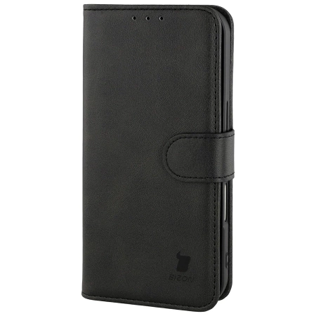 Etui z klapką Bizon Case Pocket do iPhone 17 Pro, czarne