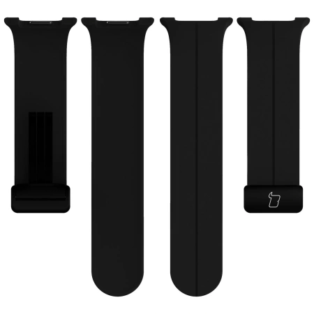 Silikonowy pasek Bizon Strap Watch Silicone L do Galaxy Watch 8 40 mm / 44 mm / 8 Classic 46 mm, czarny