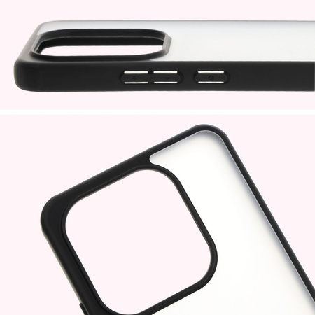 Etui Bizon Case Angelo do Xiaomi Redmi Note 14 4G, przydymione z czarną ramką