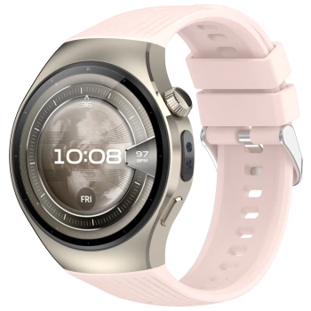 Silikonowy pasek Bizon Strap Watch Silicone T do Huawei Watch 5 46 mm, różowy