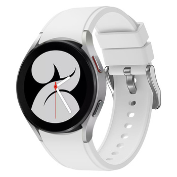Pasek Bizon Strap Watch Silicone Pro do Galaxy Watch 20 mm, biały