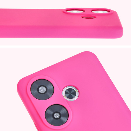 Silikonowe etui Bizon Soft Case do Xiaomi Poco F6, neonowo-różowe