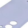 Silikonowe etui z pierścieniem magnetycznym Bizon Case Silicone Magnetic Sq do Galaxy S24 FE, jasnofioletowe