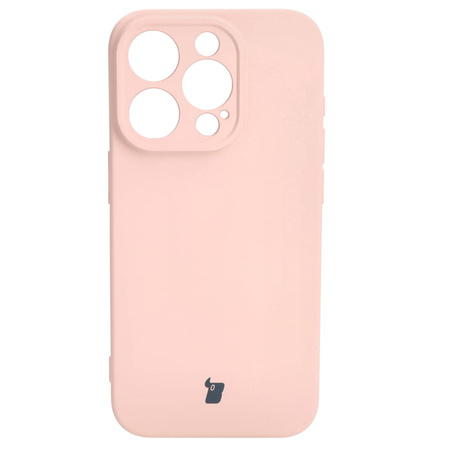 Etui Bizon Case Silicone do Apple iPhone 15 Pro, jasnoróżowe