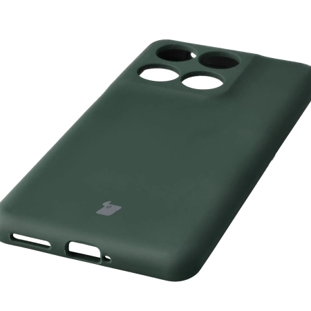 Silikonowe etui Bizon Soft Case do Motorola Edge 60 Fusion / 60, ciemnozielone
