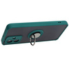 Etui z uchwytem na palec Bizon Case Hybrid Ring do Motorola Moto G54 5G/G54 Power, przydymione z ciemnozieloną ramką