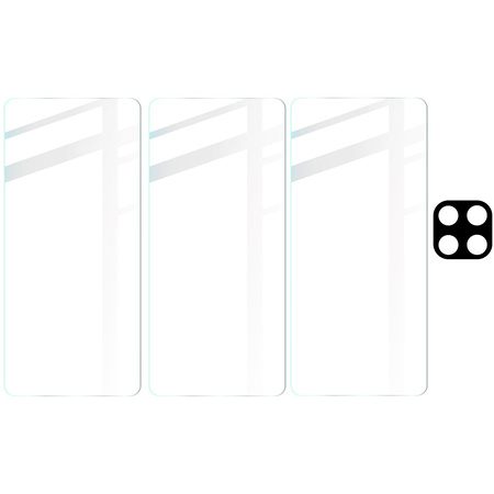 3x Szkło hartowane + szybka na aparat Bizon Glass Clear Pack do Galaxy M53 5G