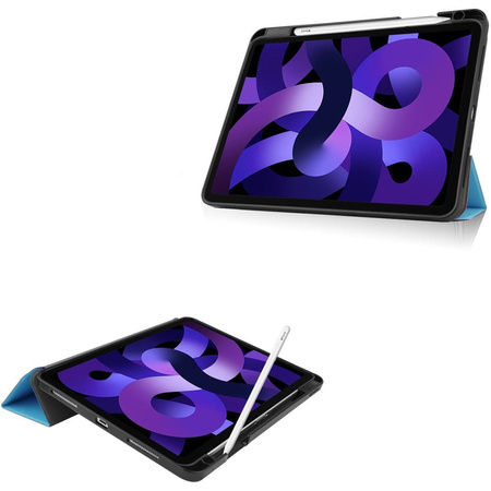 Etui Bizon Case Tab Lizard do Apple iPad Air 6 / Air 5 / Air 4, błękitne