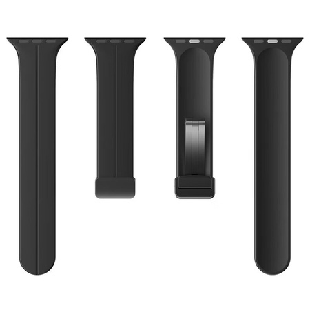 Silikonowy pasek Bizon Strap Watch Silicone L do Apple Watch 44/45/46/49 mm, czarny