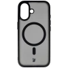 Etui z pierścieniem magnetycznym Bizon Case MatteO do iPhone 17, przydymione-czarne