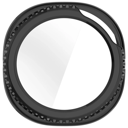 Etui ze szkłem do zegarka Bizon Case+Glass Watch do Samsung Galaxy Watch 8 Classic 46 mm, czarne
