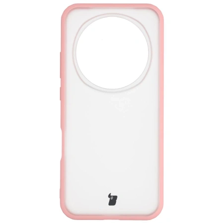 Etui Bizon Case Angelo do Honor Magic8 Pro, półprzezroczyste z jasnoróżową ramką