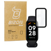 Szkło hybrydowe Bizon Glass Watch Edge Hybrid dla Redmi Smart Band 2 / Xiaomi Mi Band 8 Active, czarne