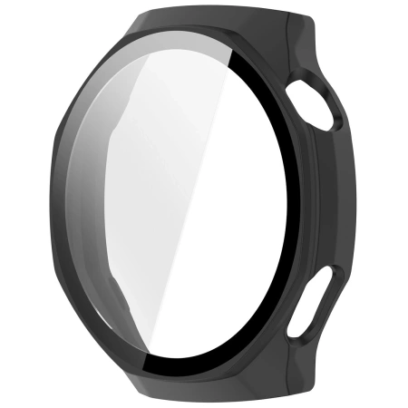 Etui ze szkłem do zegarka Bizon Case+Glass Watch do Huawei Watch GT6 Pro 46 mm, matowe czarne