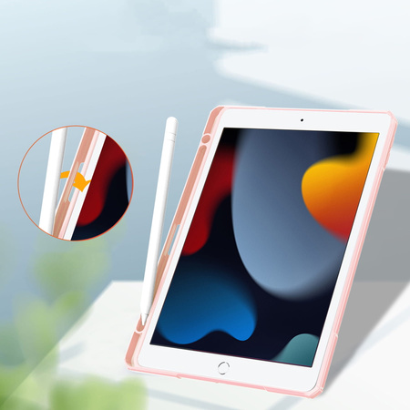 Etui Bizon Case Tab Clear Matt do iPad 9 10.2 2021 / iPad 8 2020/ iPad 10.2 2019, jasnoróżowe