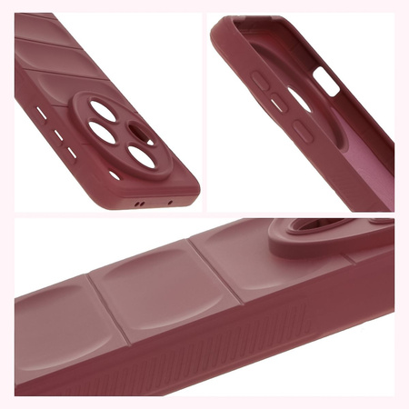 Pancerne etui Bizon Case Tur do Oppo Find X8 Pro, burgundowe