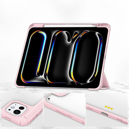 Etui Bizon Case Tab Clear Matt do iPad Pro 13" 2025 / 2024, różowe
