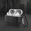 Silikonowe etui z karabińczykiem Bizon Case Headphone Silicone do AirPods Pro 3, czarne