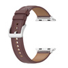Skórzany pasek Bizon Strap Watch Casual do Apple Watch 44/45/46/49 mm, ciemnobrązowy