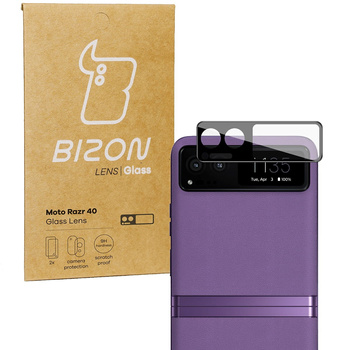 Szkło na aparat Bizon Glass Silk Lens do Motorola Razr 40, 2 sztuki