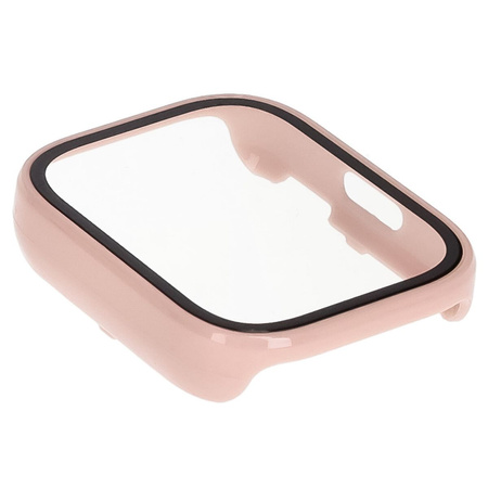 Etui ze szkłem do zegarka Bizon Case+Glass Watch do Xiaomi Redmi Watch 5 Active, różowe
