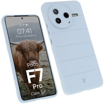 Pancerne etui Bizon Case Tur do Xiaomi Poco F7 Pro, jasnoniebieskie