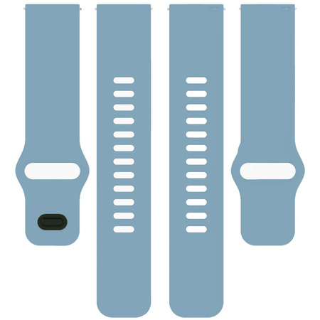 Pasek silikonowy do smartwatcha, Bizon Strap Watch Silicone Pro H, Quick Release 22 mm, jasnoniebieski