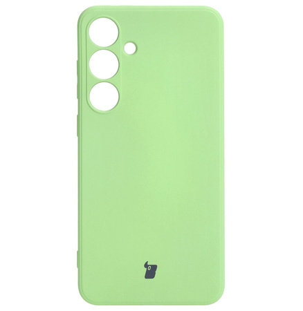 Etui Bizon Case Silicone Sq do Galaxy S24 Plus, jasnozielone