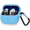 Silikonowe etui z karabińczykiem Bizon Case Headphone Silicone do Galaxy Buds 3/3 Pro/3 FE, niebieskie