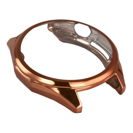 Etui z osłoną ekranu Bizon Case Watch Felipe do Huawei Watch GT6 46 mm, różowozłote