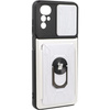 Etui Bizon Case Camshield Card Slot Ring do Moto G22, białe