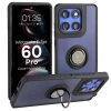 Etui z uchwytem na palec Bizon Case Hybrid Ring do Motorola Edge 60 Pro, przydymione z czarną ramką