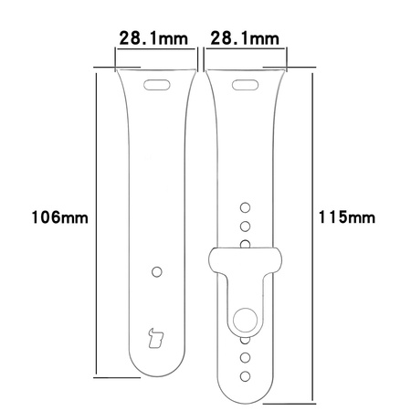 Pasek Bizon Strap Watch Nessy do Xiaomi Redmi Watch 3, biały