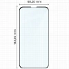 Szkło hartowane Bizon Glass Edge Duo do iPhone 16e / 14 / 13 Pro / iPhone 13, czarna ramka, 2 sztuki