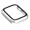Etui ze szkłem do zegarka Bizon Case+Glass Watch do Apple Watch SE 3 / SE 2 / SE / 6 / 5 / 4 (44 mm), matowe srebrne