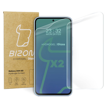 Folia hydrożelowa na ekran Bizon Glass Hydrogel Front Duo do Galaxy A54 5G, 2 sztuki