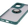 Etui z uchwytem na palec Bizon Case Hybrid Ring do Motorola Moto G05 / E15, przydymione z ciemnozieloną ramką