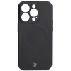 Etui silikonowe z pierścieniem magnetycznym Bizon Case Silicone Magnetic do iPhone 15 Pro, czarne