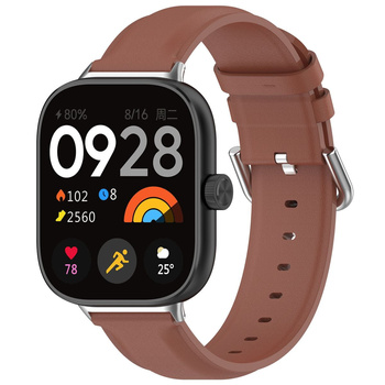 Pasek Bizon Strap Watch Casual do Xiaomi Redmi Watch 5/4 / Smart Band 9/8 Pro, brązowy