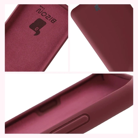 Silikonowe etui Bizon Soft Case do Motorola Edge 60 Pro, ciemnofioletowe