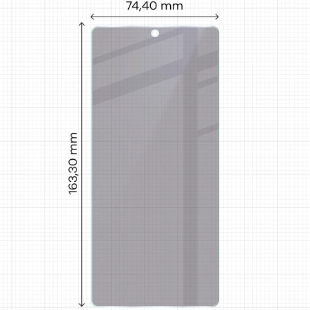 Prywatyzujące szkło hybrydowe Bizon Glass Mule Shadow do Infinix Note 50 Pro 4G, matowe
