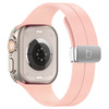 Silikonowy pasek Bizon Strap Watch Silicone L do Apple Watch 44/45/46/49 mm, różowy